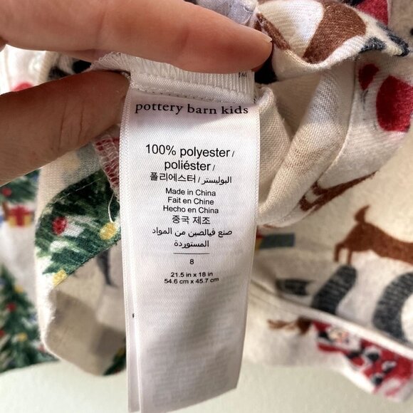 Pottery Barn Fleece Christmas Pajama Top 8 - Picture 6 of 8